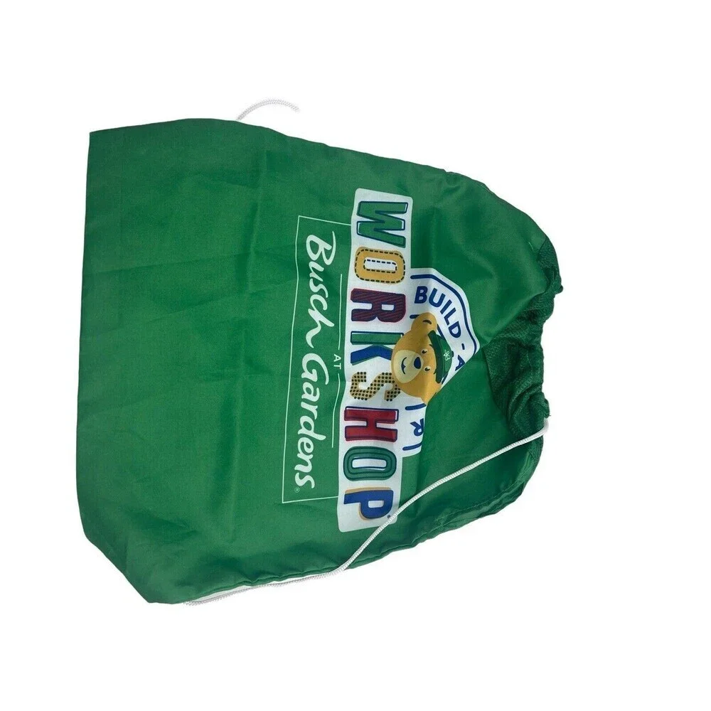 Build A Bear Green Drawstring Bag Busch Gardens 2022 RARE